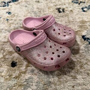 CROCS Glittery Pink Kids Sandals